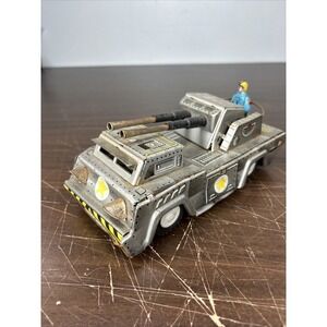 VTG 50s CANNONS ANTI-AIRCRAFT ARMY Armored  TANK TOY 1950s Japan Sankei W/Driver